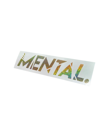 MENTAL. Gold Sparkle Decal